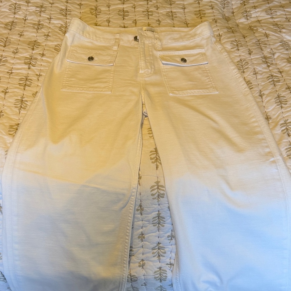 Frame Denim Women's Boot Cut Jeans in Cream to Light Blue Ombre